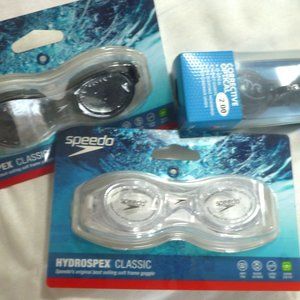 NEW Speedo (2 pair) and TYR goggles (1 pair)